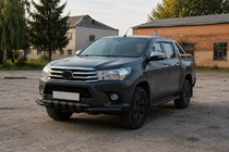 Toyota Hilux 2015– Priekšējais aizsargs F3-34 Black (nerūsējošais tērauds) foto 3