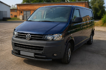Volkswagen T5 2010–2015 Priekšējais aizsargs F3-42 Black (nerūsējošais tērauds) foto 2