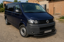 Volkswagen T5 2010–2015 Priekšējais aizsargs F3-42 Black (nerūsējošais tērauds) foto 3
