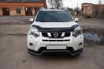 Nissan X-trail T31 2007–2014 Priekšējā aizsargstanga ST007 Black (nerūsējošais tērauds) foto 2