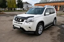 Nissan X-trail T31 2007–2014 Priekšējā aizsargstanga ST007 Black (nerūsējošais tērauds) foto 3
