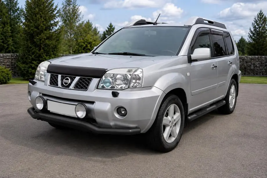 Nissan X-trail T30 2002–2007 Priekšējā aizsargstanga ST007 Black (nerūsējošais tērauds) Image