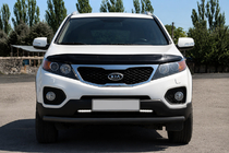 Kia Sorento II XM 2009–2014 Priekšējais aizsargstienis ST008 Black (2010-2013, nerūsējošais tērauds) foto 1
