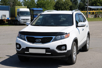 Kia Sorento II XM 2009–2014 Priekšējais aizsargstienis ST008 Black (2010-2013, nerūsējošais tērauds) foto 2