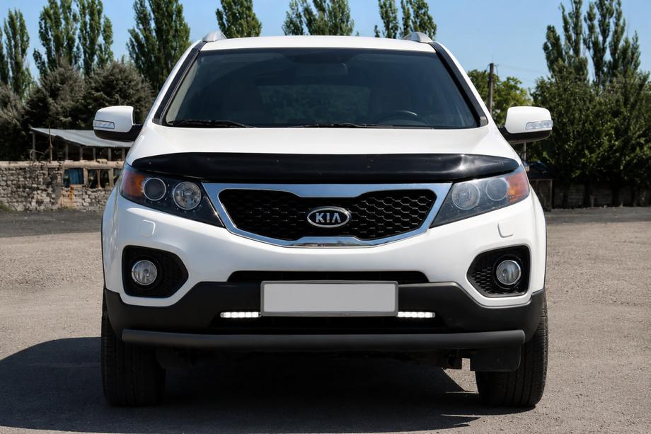Kia Sorento II XM 2009–2014 Priekšējais aizsargstienis ST008 Black (2010-2013, nerūsējošais tērauds) Image