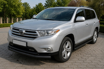 Toyota Highlander 2008–2013 Priekšējais aizsargstienis ST008 Black (2010-2013, nerūsējošais tērauds) foto 1