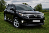 Toyota Highlander 2008–2013 Priekšējais aizsargstienis ST008 Black (2010-2013, nerūsējošais tērauds) foto 3