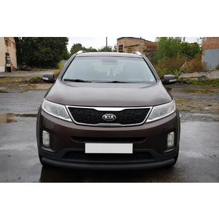 Priekšējais aizsargstienis ST008 Black (2013-2015, nerūsējošais tērauds) Kia Sorento II XM 2009–2014 foto 2