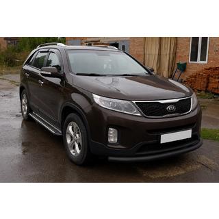 Priekšējais aizsargstienis ST008 Black (2013-2015, nerūsējošais tērauds) Kia Sorento II XM 2009–2014 foto 3