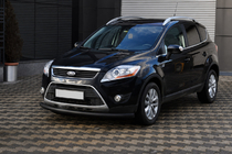 Ford Kuga 2008–2013 Priekšējais aizsargstienis ST008 Black (nerūsējošais tērauds) foto 2