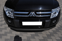 Mitsubishi Pajero Wagon III 1999–2006 Priekšējais aizsargstienis ST008 Black (nerūsējošais tērauds) foto 2