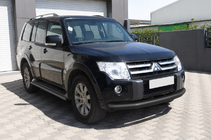 Mitsubishi Pajero Wagon III 1999–2006 Priekšējais aizsargstienis ST008 Black (nerūsējošais tērauds) foto 3
