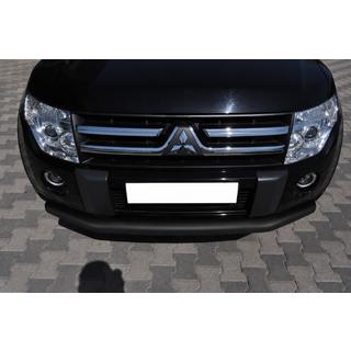 Priekšējais aizsargstienis ST008 Black (nerūsējošais tērauds) Mitsubishi Pajero Wagon III 1999–2006 foto 2