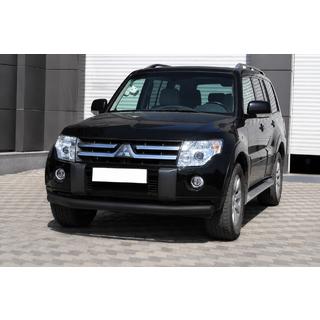 Priekšējais aizsargstienis ST008 Black (nerūsējošais tērauds) Mitsubishi Pajero Wagon III 1999–2006 foto 1