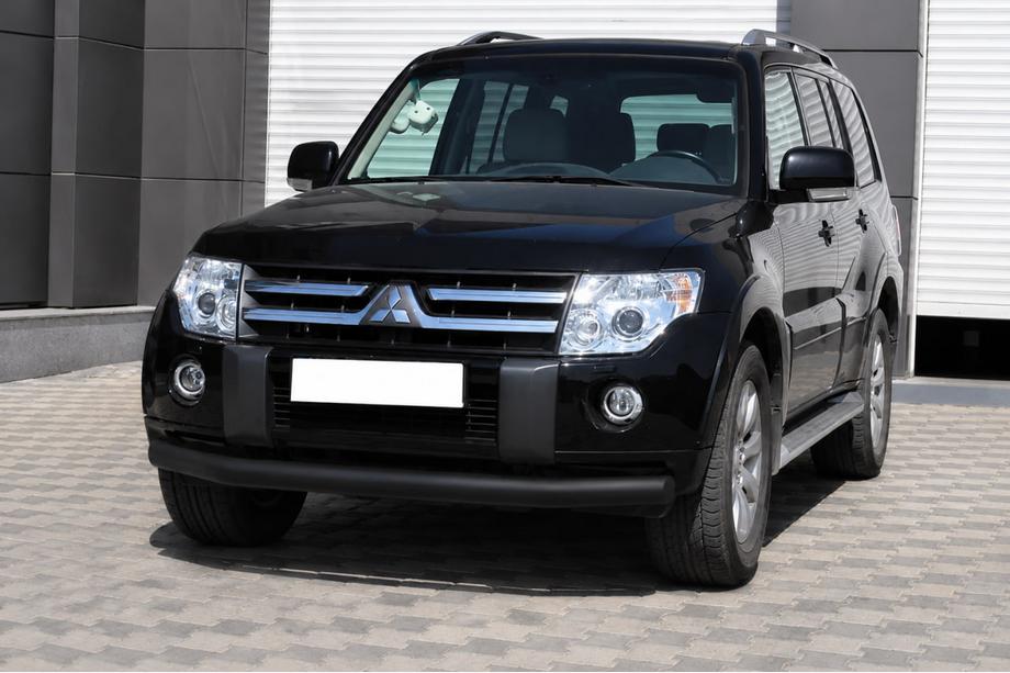 Mitsubishi Pajero Wagon III 1999–2006 Priekšējais aizsargstienis ST008 Black (nerūsējošais tērauds) Image