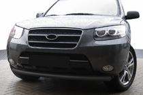Hyundai Santa Fe 2 2006–2012 Priekšējais aizsargstienis ST008 Black (nerūsējošais tērauds) foto 1