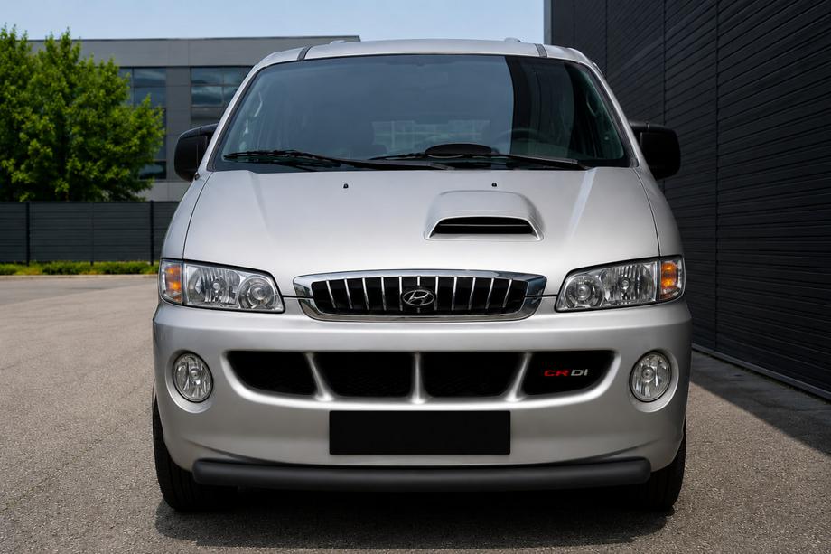 Hyundai H200, H1, Starex 1998–2007 Priekšējais aizsargstienis ST008 Black (nerūsējošais tērauds) Image