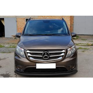 Priekšējais aizsargstienis ST008 Black (nerūsējošais tērauds) foto 1