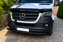 Mercedes Sprinter W907/W910 2018– Priekšējais aizsargstienis ST008 Black (nerūsējošais tērauds) foto 1