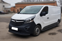 Renault Trafic 2015– Priekšējais aizsargstienis ST008 Black (nerūsējošais tērauds) foto 2