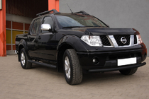 Nissan Navara 2006–2015 Priekšējais aizsargstienis ST008 Black (nerūsējošais tērauds) foto 2