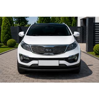 Priekšējais aizsargstienis ST008 Black (nerūsējošais tērauds) Kia Sportage 2010–2015