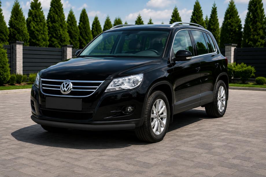 Volkswagen Tiguan 2007–2016 Priekšējais aizsargstienis ST008 Black (nerūsējošais tērauds) Image