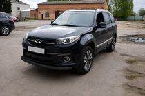 Chery Tiggo 3 2005– Priekšējais aizsargstienis ST008 Black (nerūsējošais tērauds) foto 2