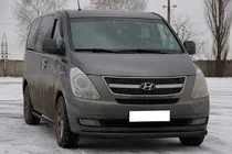 Hyundai H300, H1, Starex 2008–2020 Priekšējais aizsargstienis ST008 Black (nerūsējošais tērauds) foto 2