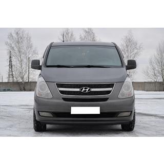 Priekšējais aizsargstienis ST008 Black (nerūsējošais tērauds) Hyundai H300, H1, Starex 2008–2020 foto 1