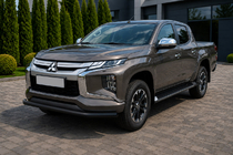 Fiat Fullback 2016– Priekšējais aizsargstienis ST008 Black (nerūsējošais tērauds) foto 2