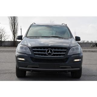 Priekšējais aizsargstienis ST008 Black (nerūsējošais tērauds) Mercedes ML W164 2005–2011 foto 1