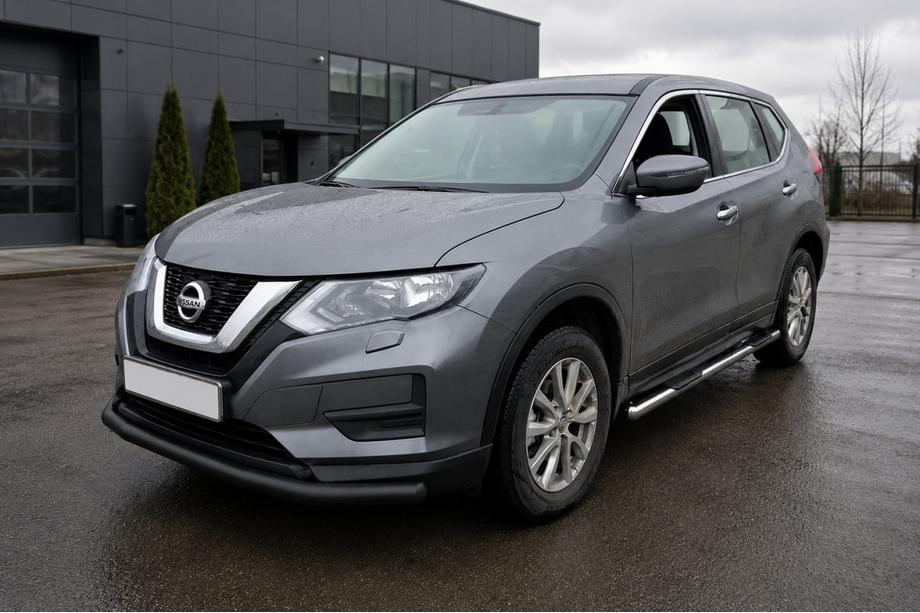 Nissan X-trail T32/Rogue 2014–2021 Priekšējais aizsargstienis ST008 Black (nerūsējošais tērauds) Foto 1