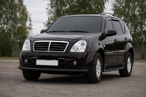 SsangYong Rexton I 2001–2017 Priekšējais aizsargstienis ST008 Black (nerūsējošais tērauds) foto 1
