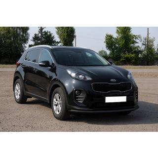 Priekšējais aizsargstienis ST008 Black (nerūsējošais tērauds) Kia Sportage 2015–2021 foto 2