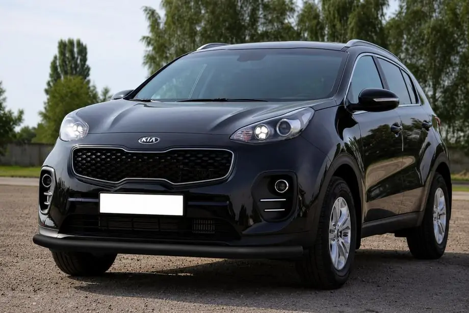Kia Sportage 2015–2021 Priekšējais aizsargstienis ST008 Black (nerūsējošais tērauds) Image