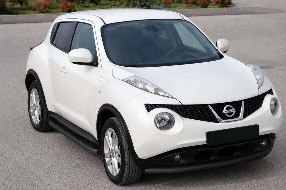 Nissan Juke 2010–2019 Priekšējais aizsargstienis ST008-2 Black (nerūsējošais tērauds) Image
