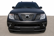 Nissan Pathfinder R51 2005–2014 Priekšējais aizsargstienis ST008-2 Black (nerūsējošais tērauds) foto 1