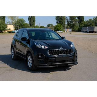 Priekšējā aizsardzība ST009 Black (nerūsējošais tērauds) Kia Sportage 2015–2021 foto 2