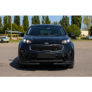 Priekšējā aizsardzība ST009 Black (nerūsējošais tērauds) Kia Sportage 2015–2021 foto 3