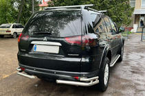 Mitsubishi Pajero Sport 2008–2015 Aizmugurējie aizsargloki AK003-Double (2 gab., nerūsējošais tērauds) foto 1