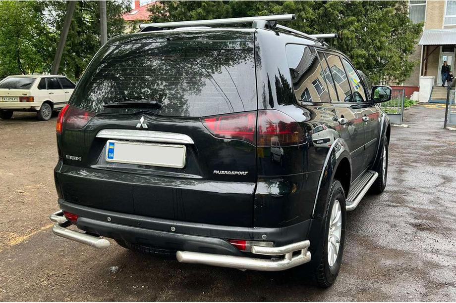 Mitsubishi Pajero Sport 2008–2015 Aizmugurējie aizsargloki AK003-Double (2 gab., nerūsējošais tērauds) Image