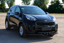 Kia Sportage 2015–2021 Priekšējā aizsargstieņa aizsardzība ST009-15 Black (nerūsējošais tērauds) foto 2