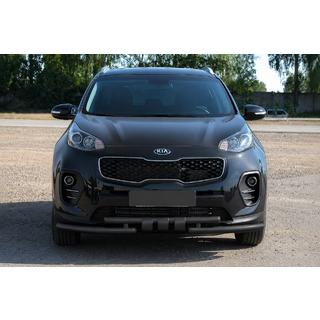 Priekšējā aizsargstieņa aizsardzība ST009-15 Black (nerūsējošais tērauds) Kia Sportage 2015–2021 foto 1