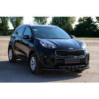 Priekšējā aizsargstieņa aizsardzība ST009-15 Black (nerūsējošais tērauds) Kia Sportage 2015–2021 foto 2