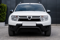 Dacia Duster 2008–2018 Priekšējais aizsargstienis ST011 Black (nerūsējošais tērauds) foto 1