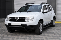 Dacia Duster 2008–2018 Priekšējais aizsargstienis ST011 Black (nerūsējošais tērauds) foto 2