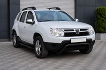 Dacia Duster 2008–2018 Priekšējais aizsargstienis ST011 Black (nerūsējošais tērauds) foto 3