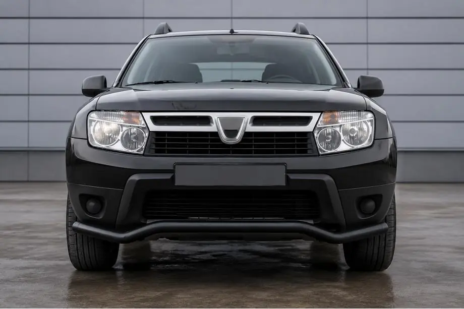 Dacia Duster 2008–2018 Priekšējais aizsargstienis ST012 Black (nerūsējošais tērauds) Image