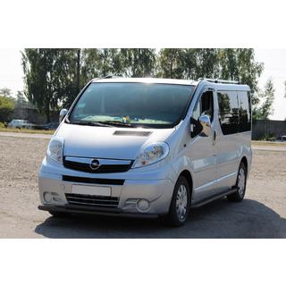Priekšējais aizsargstienis ST014 Black (nerūsējošais tērauds) Nissan Primastar 2002–2014 foto 1